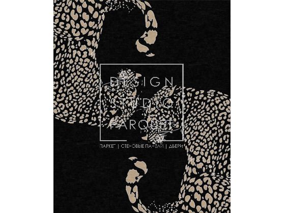 Ковер ручной работы Sahrai Noor collection Double Leopard Black